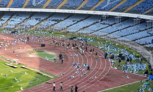 Saffron Flag, Jai Shree Ram Slogan Add Political Twist to Kolkata Stadium Rampage Saffron Flag, Jai Shree Ram Slogan Add Political Twist to Kolkata Stadium Rampage