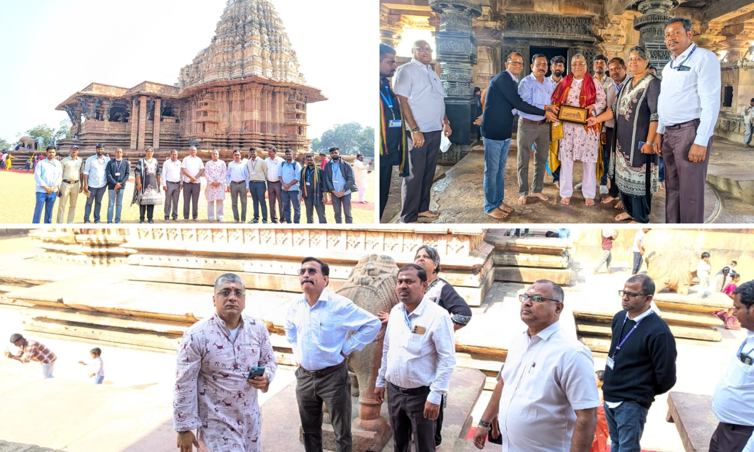 UNESCO Ambassador Reviews Ramappa Temple Conservation