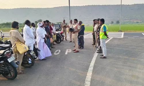 Wear Helmet, Save Life: Prakasam SP