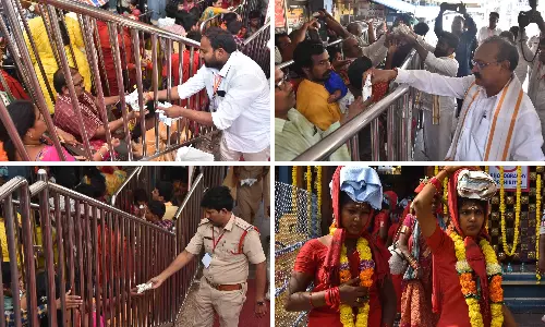 Over 4.25 Lakh Bhavani Devotees Complete Deeksha at Kanaka Durga Temple Over 4.25 Lakh Bhavani Devotees Complete Deeksha at Kanaka Durga Temple