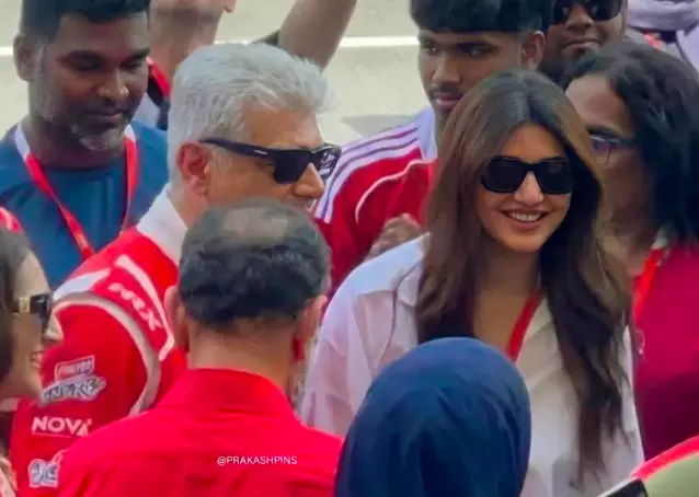 Sreeleela Meets Ajith Kumar at Racing Event; Fuels AK64 Buzz Sreeleela Meets Ajith Kumar at Racing Event; Fuels AK64 Buzz