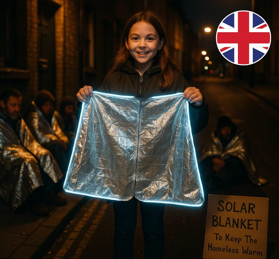 12-Year-Old Invents Solar-Powered Blanket for Homeless