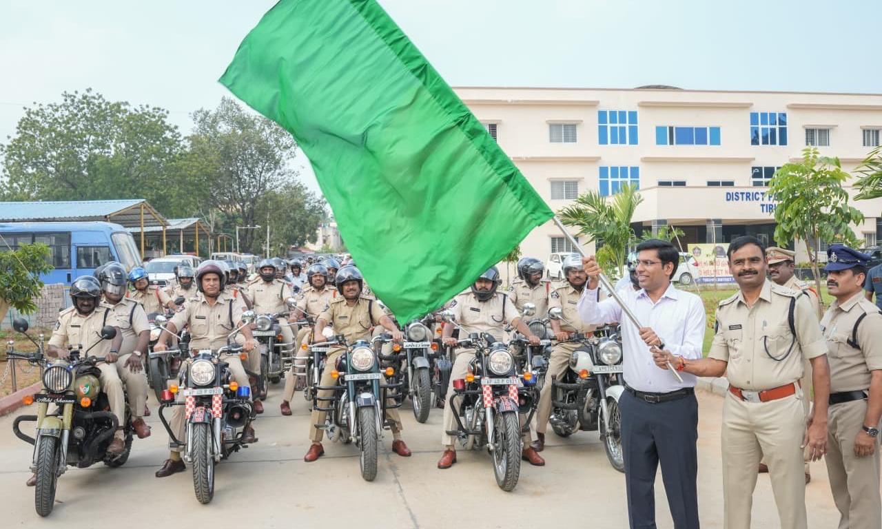 700 Bikes Rally for Helmet Awareness in Tirupati