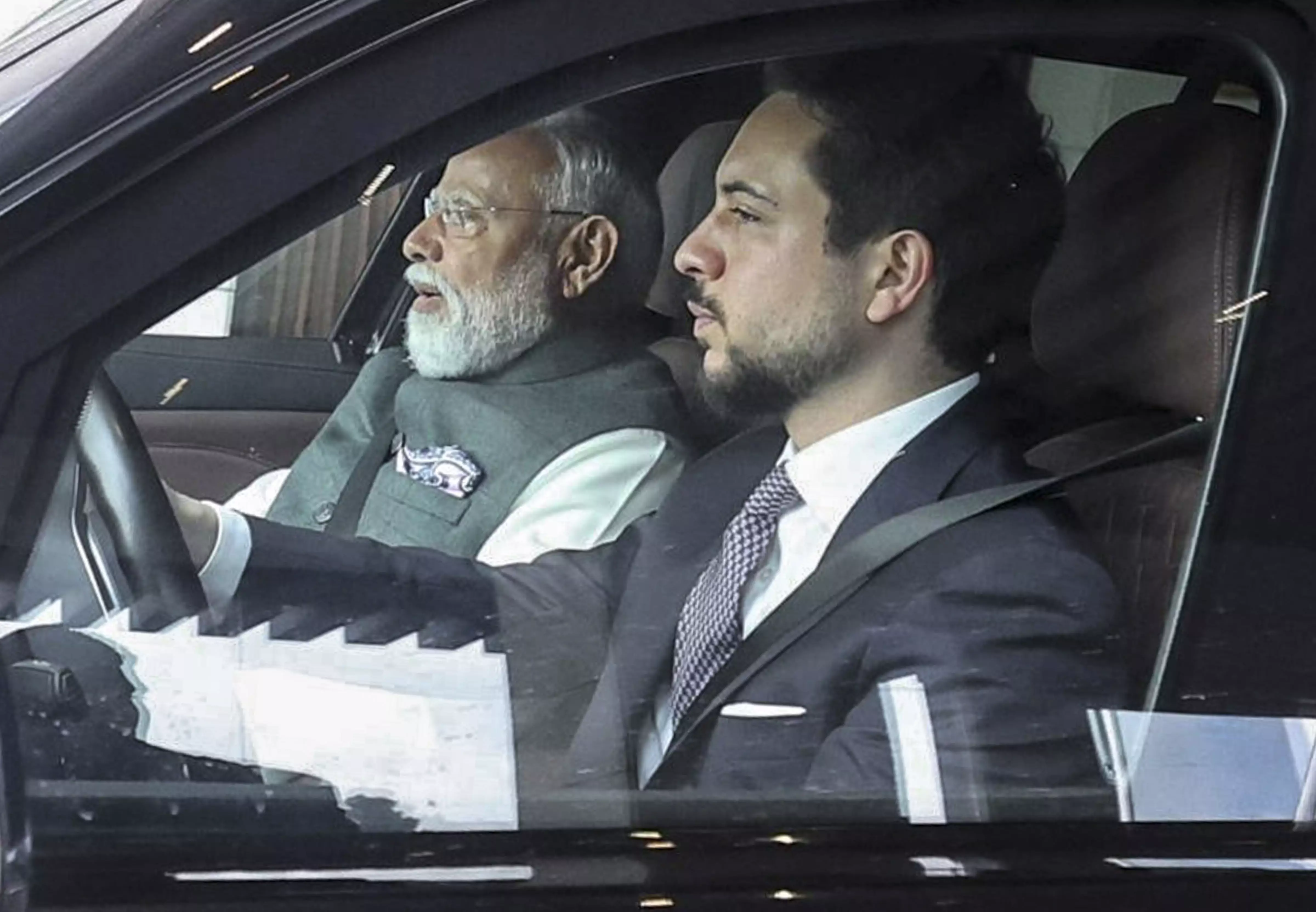 Crown Prince Drives PM Modi to Jordan Museum in Special Gesture Crown Prince Drives PM Modi to Jordan Museum in Special Gesture