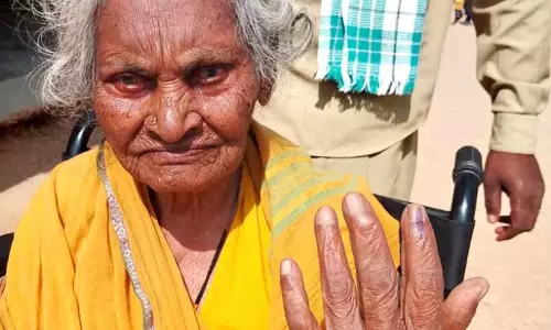 105-Year-Old Woman Casts Vote in Kamareddy, Inspires Voters