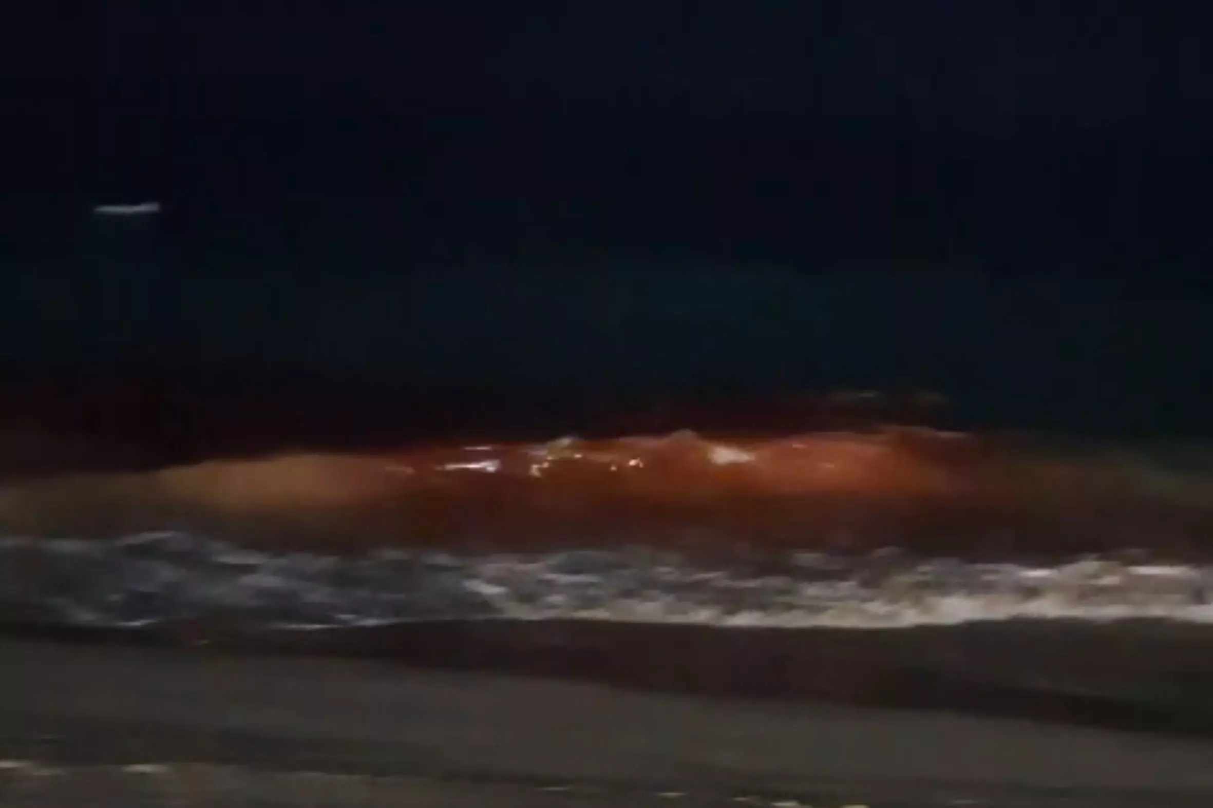 Rare Waves Make Sea Blush Red Along RK Beach in Vizag Rare Waves Make Sea Blush Red Along RK Beach in Vizag