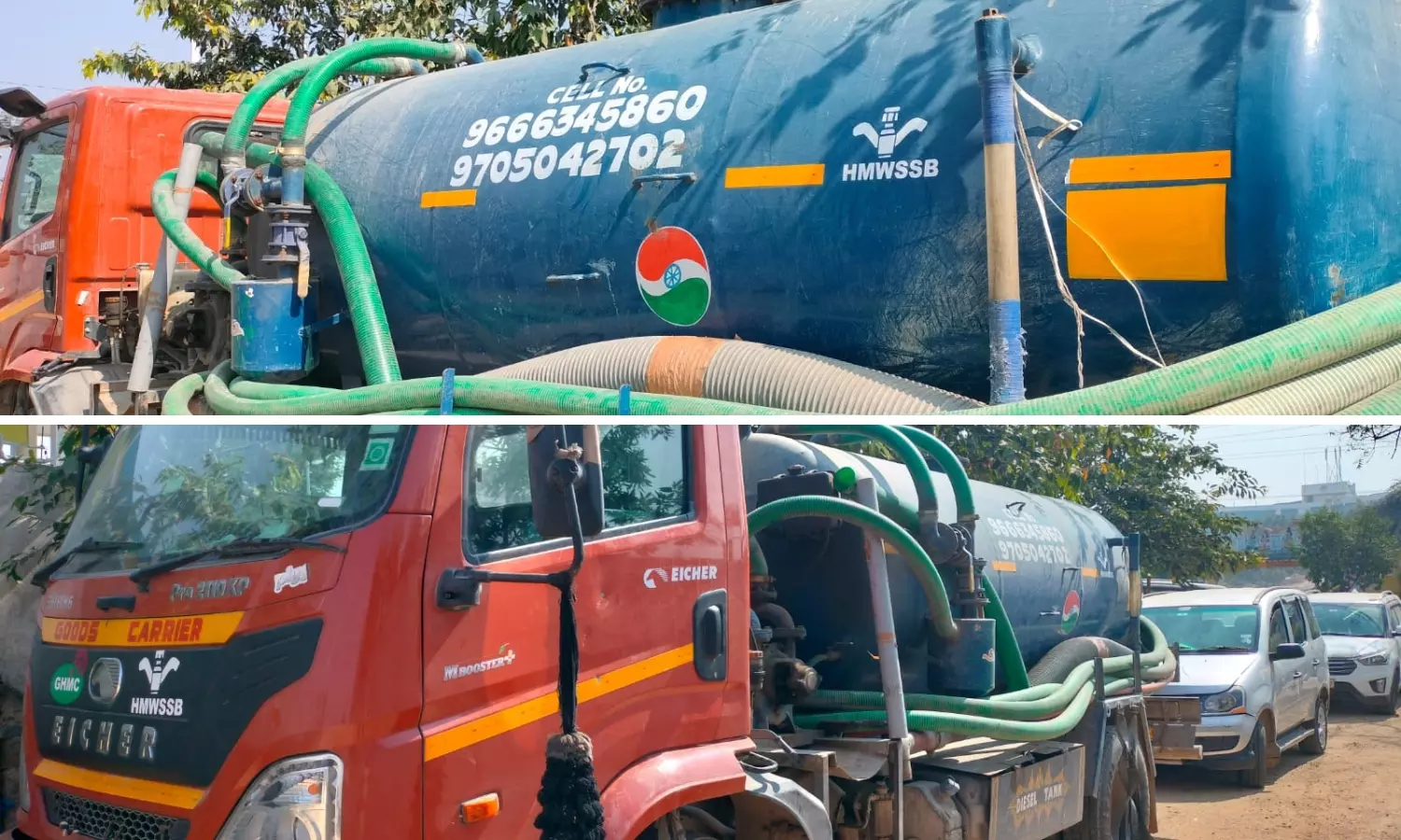 Tanker With Septic Waste Seized Near Osmansagar; WaterSafe: Water Board Tanker With Septic Waste Seized Near Osmansagar; WaterSafe: Water Board