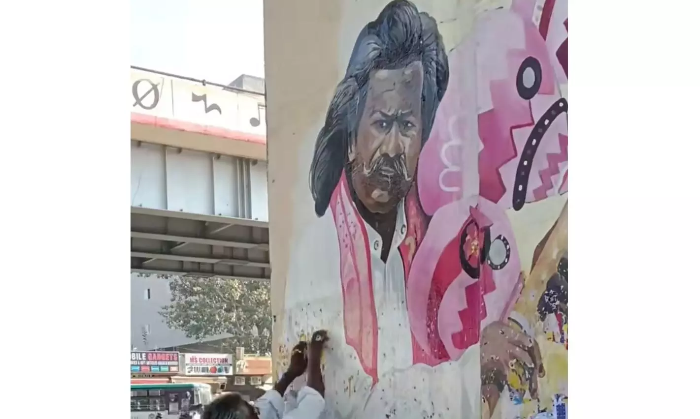 GHMC Restores Mogulaiahs Painting GHMC Restores Mogulaiahs Painting