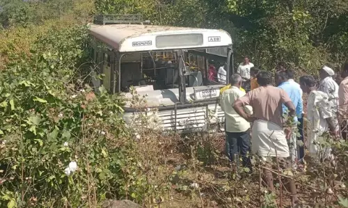 RTC Bus Skids off Road in Komaram Bheem Asifabad, 30 Injured