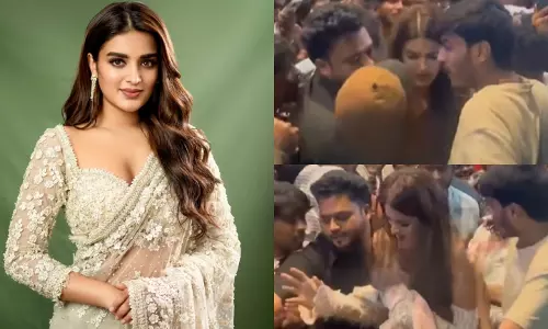 Sahana Sahana Song Thrills Fans at The RajaSaab Event, Exit Turns Chaotic for Nidhhi Agerwal