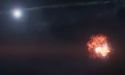 Hubble Space Telescope Spies Dusty Debris From Two Cosmic Collisions