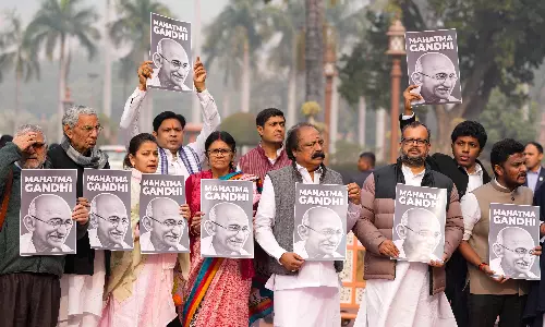Activists, Lawmakers Hold Symbolic Demonstration Against VB-G RAM G Bill in Delhi