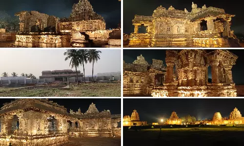 Lighting the Past: Pattadakal Monuments Glow After Night