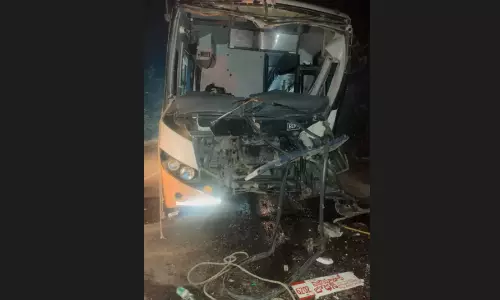 Khammam: One Dead, 36 Injured in RTC Bus-Lorry Collision
