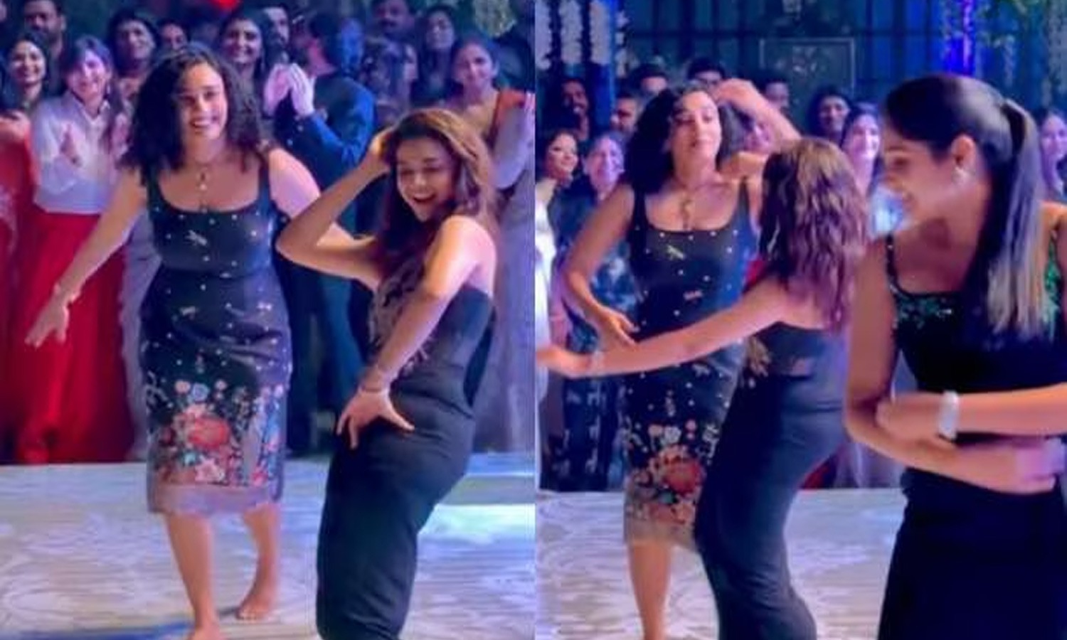 Anjana Yelavarthy and Keerthy Suresh Dance at Anniversary Party