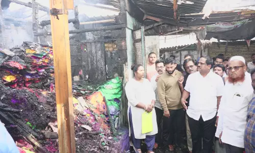 Fire At Poorna Market Destroys 10 Shops