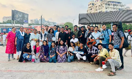 Street Carols Lift Hyderabad Christmas Mood