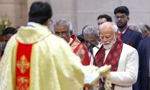 PM Modi Attends Christmas Service in Delhi