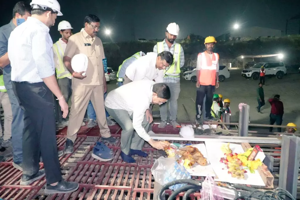 Narayana Starts Raft Foundation For High Court Building in Amaravati