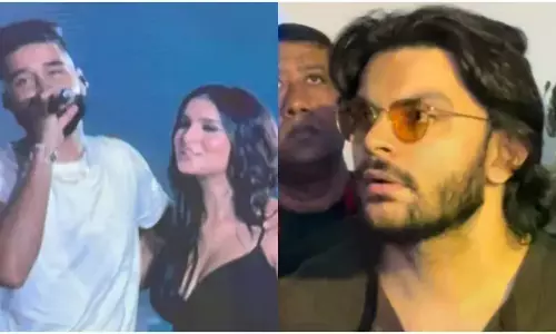 Tara Sutaria Hugs AP Dhillon Onstage As Boyfriend Veer Pahariya Watches