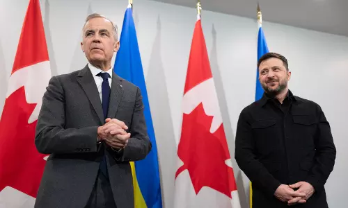 Zelensky Stops in Canada En Route to US as Russia Pummels Ukraine