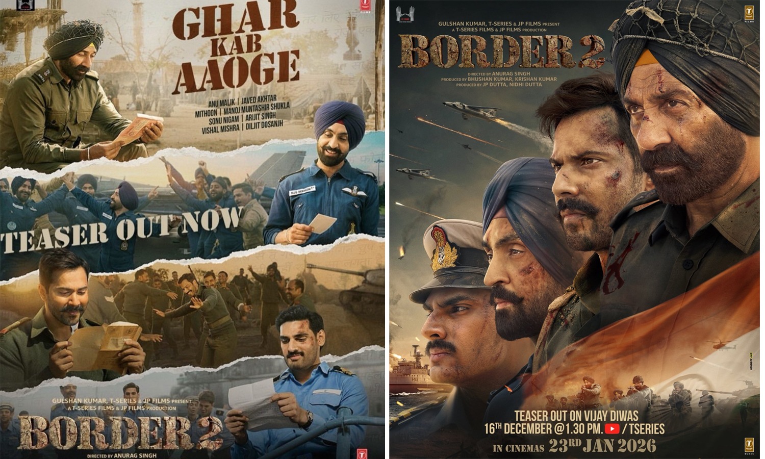 Border 2 Teaser 'Ghar Kab Aaoge' Released