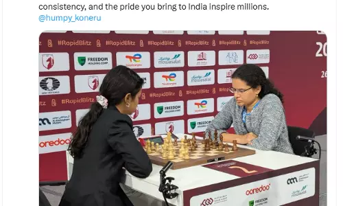 AP CM Naidu Congratulates Humpy on Bronze at World Rapid Chess Championship