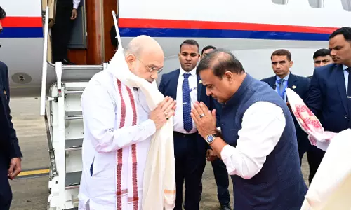 Amit Shah Arrives in Assam on Day-Long Visit