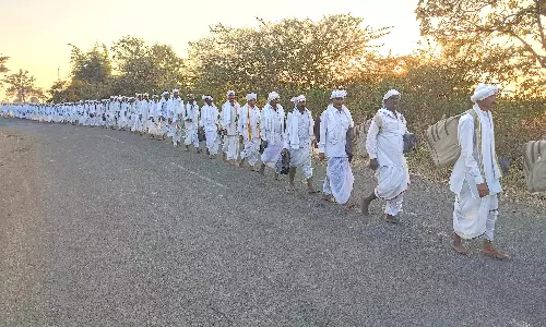 Adivasis Begin Annual Gangajal Padayatra, Braving the Winter Chill