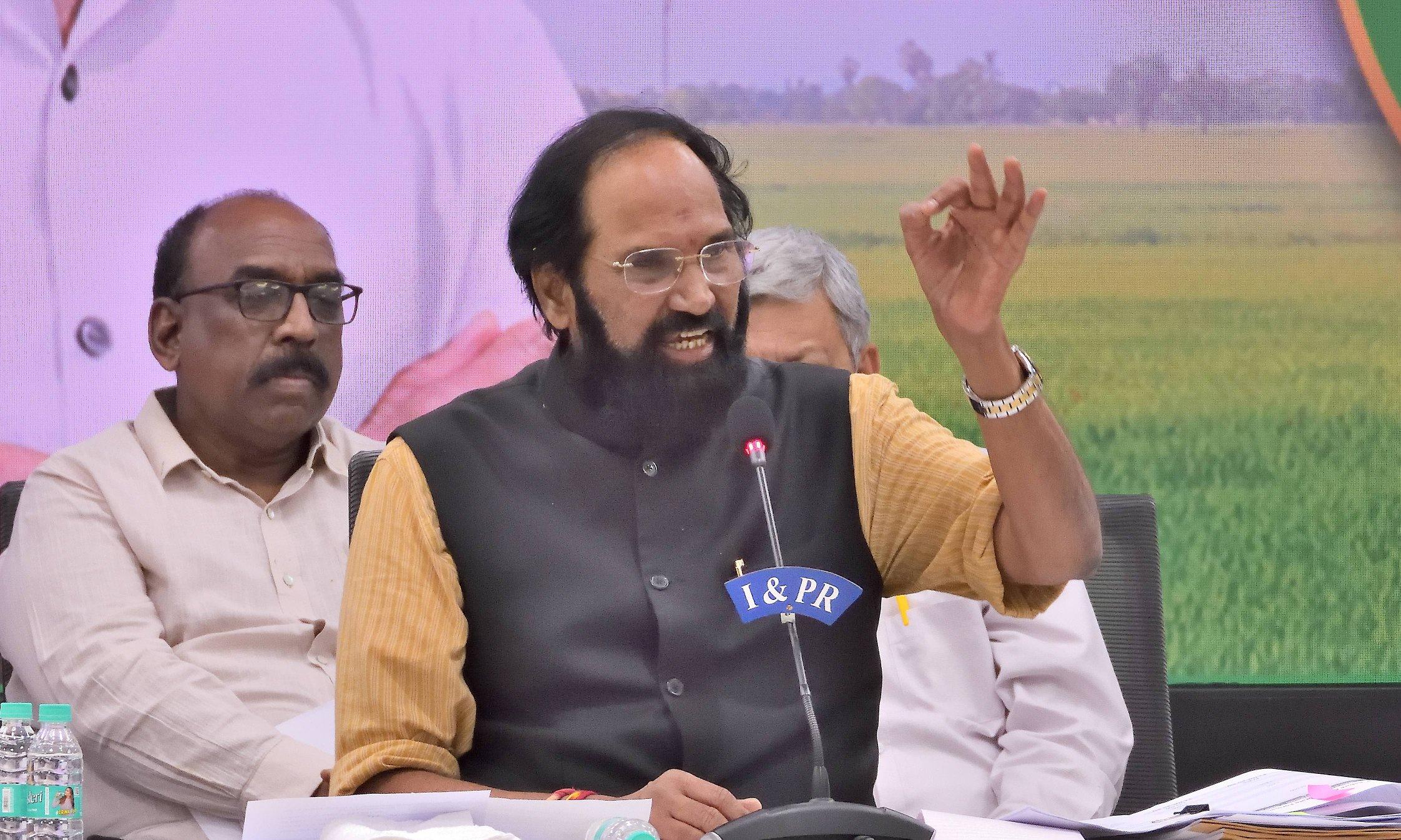 Uttam Kumar Reddy Hits Back at Harish Rao, Accuses BRS of Compromising State’s Water Rights