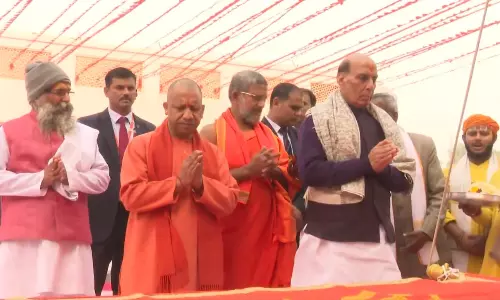 Rajnath Hoists Flag in Ram Temple Complex to Mark Second Year of Idol Consecration