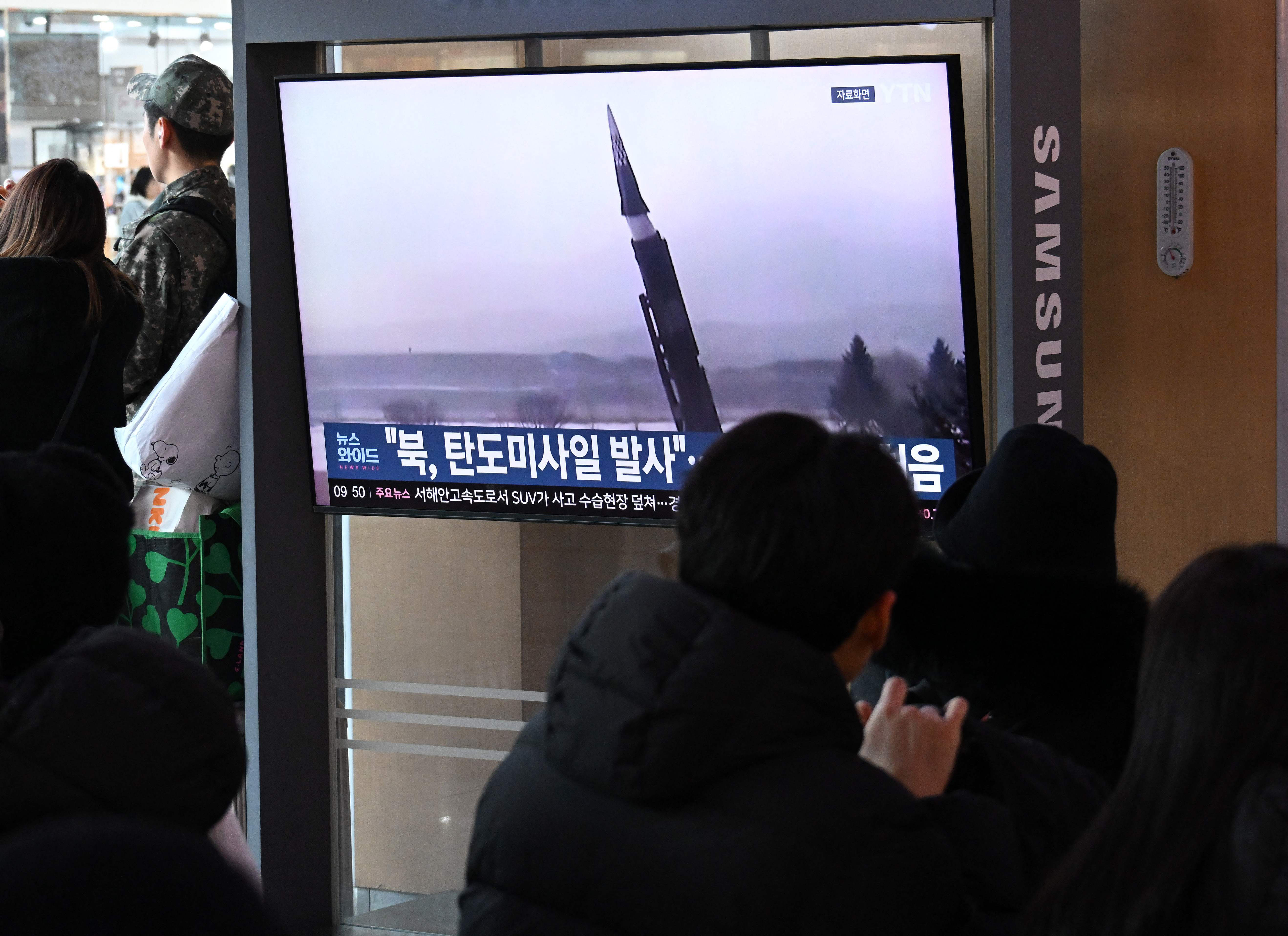 N. Korea Launches Missiles Toward Sea Ahead of S. Korean Leader