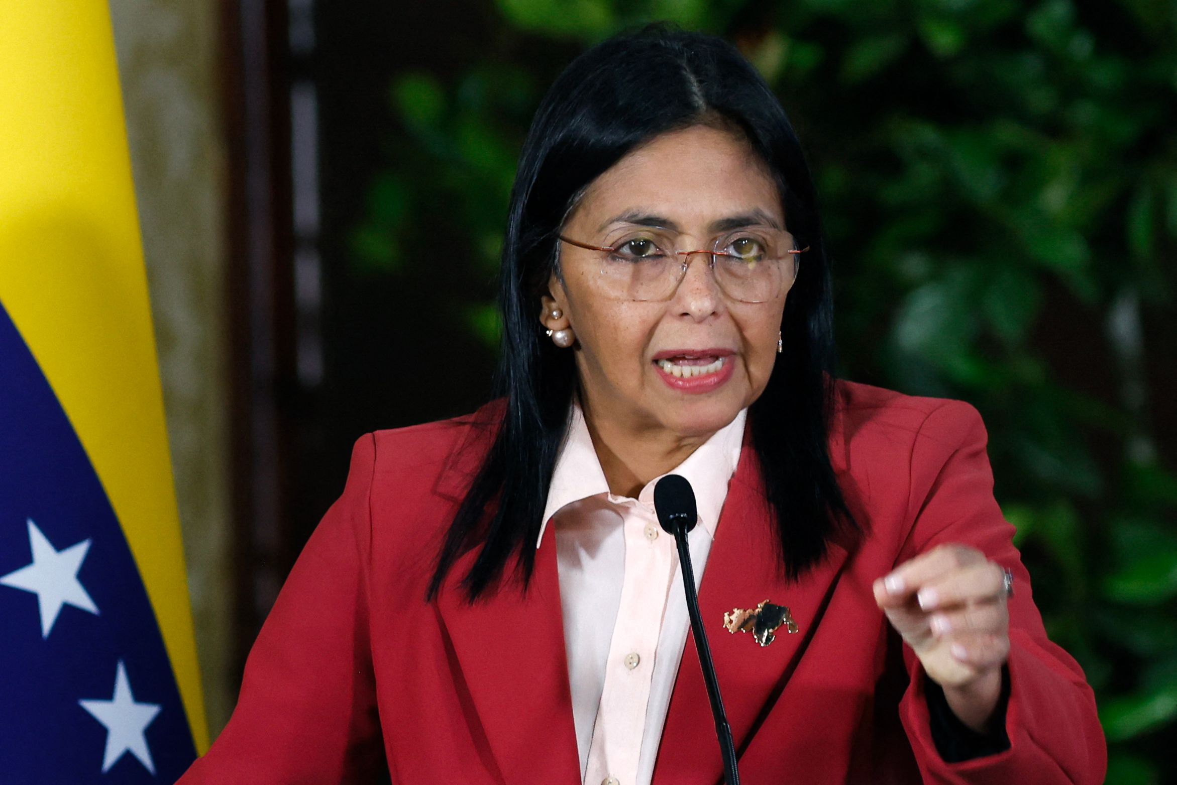 Rodriguez demanded \"the immediate release of President Nicolas Maduro and his wife Cilia Flores