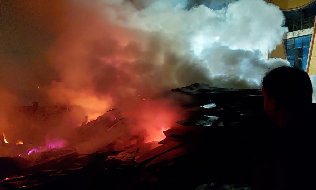 Fire at Plywood Godown in Hyderabad