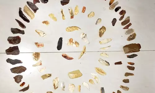 1 Lakh-Year-Old Tool Factory Found In Mulugu