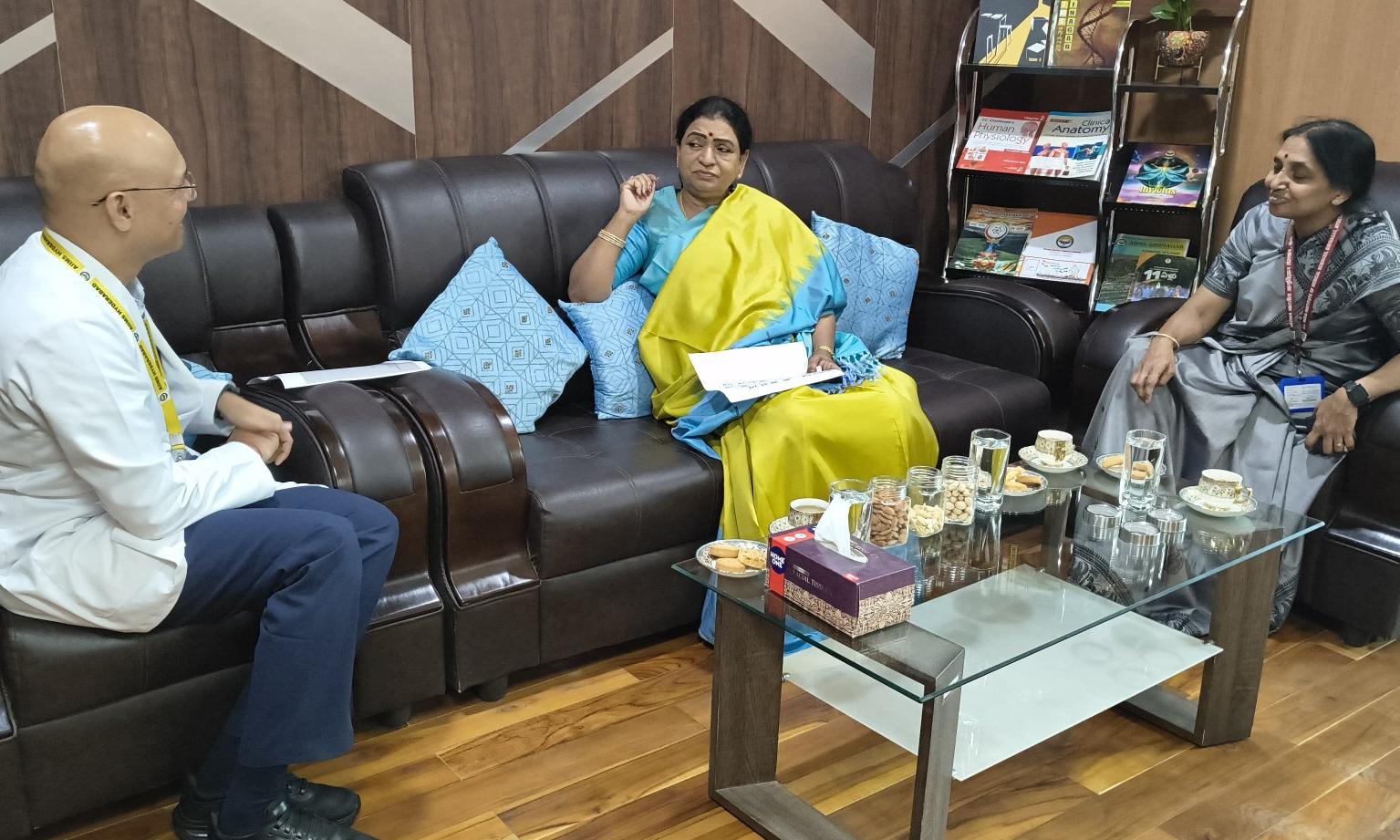 Aruna Reviews AIIMS Bibinagar Progress