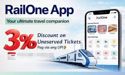 3% Discount on Ticket Bookings via RailOne App