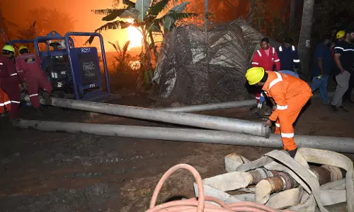 ONGC Expert Teams Rush In as Mori Gas Well Blaze Intensity Drops