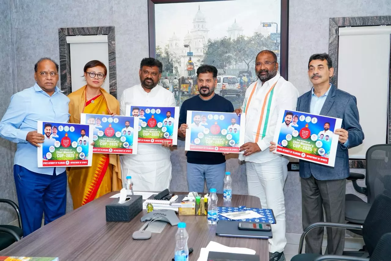 Revanth Unveils Poster for CMs Cup-2025, Tournaments to Begin from Jan. 17 Revanth Unveils Poster for CMs Cup-2025, Tournaments to Begin from Jan. 17