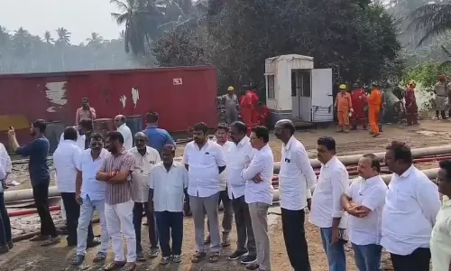 Razole MLA Blames ONGC in Front of Its Officials