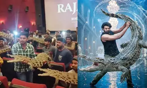 The Raja Saab: Fans Bring Crocodile Props to Theatres