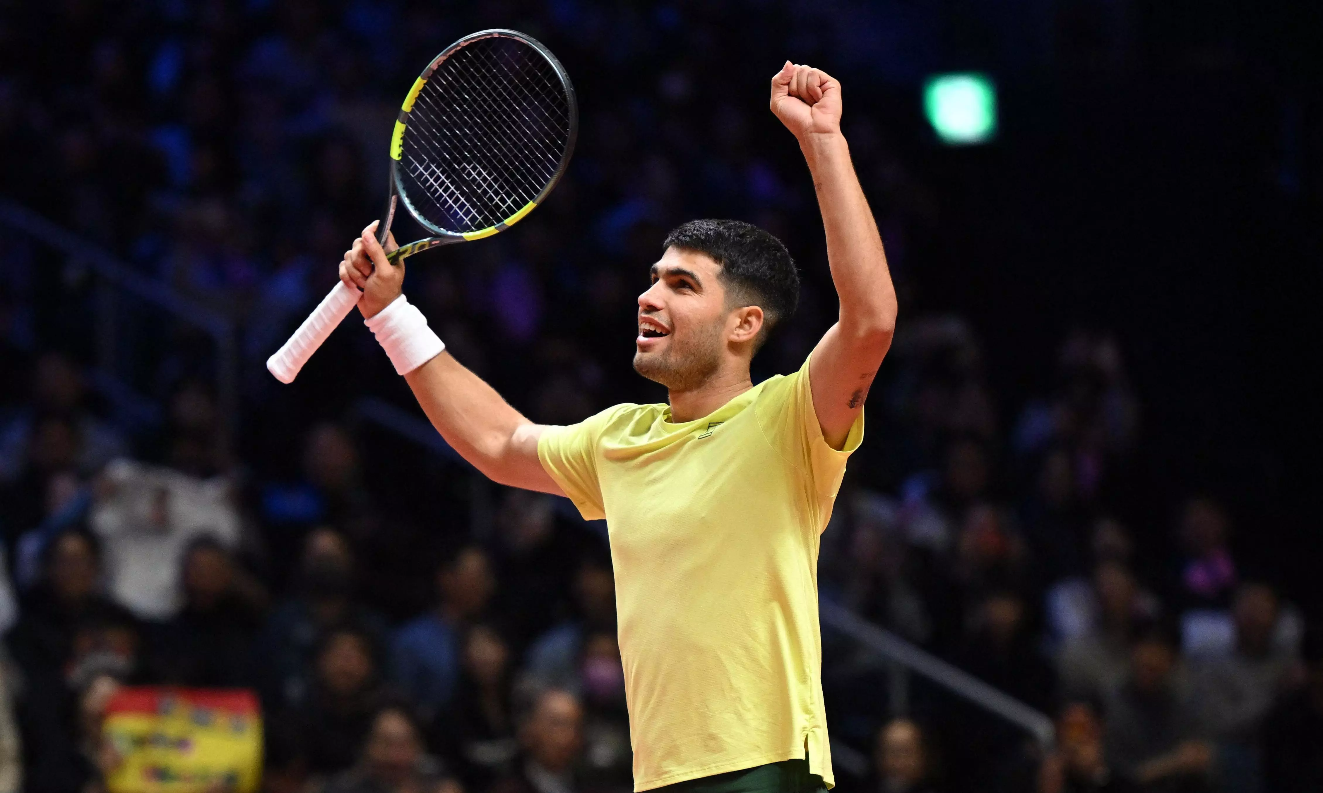 Alcaraz Beats Sinner in Sold-out South Korea Exhibition Match Alcaraz Beats Sinner in Sold-out South Korea Exhibition Match