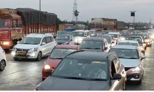 Thousands Leave for Native Places from Hyderabad for Sankranti