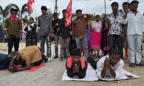 Bhogapuram Villagers Demand Urgent BN Road Works