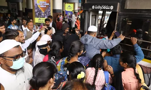 Crowds Jam Secbad Station Amid Sankranti Rush