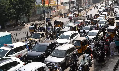 Festival Traffic Slows NH-65 on Sunday Too