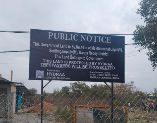 HYDRAA Reassures Miyapur Residents on Land