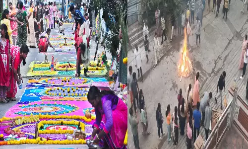 Andhra Pradesh Celebrates Bhogi With Traditional Bonfires, Devotion & Fervour