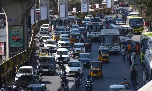 Post-Sankranti Rush Floods City Roads