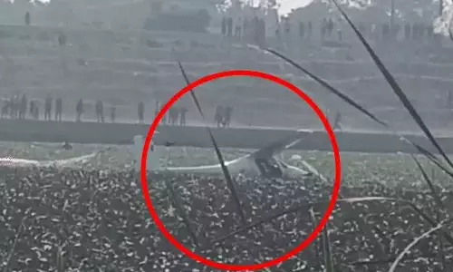 IAF Training Aircraft Crashes into Pond in Prayagraj; Pilot Safe